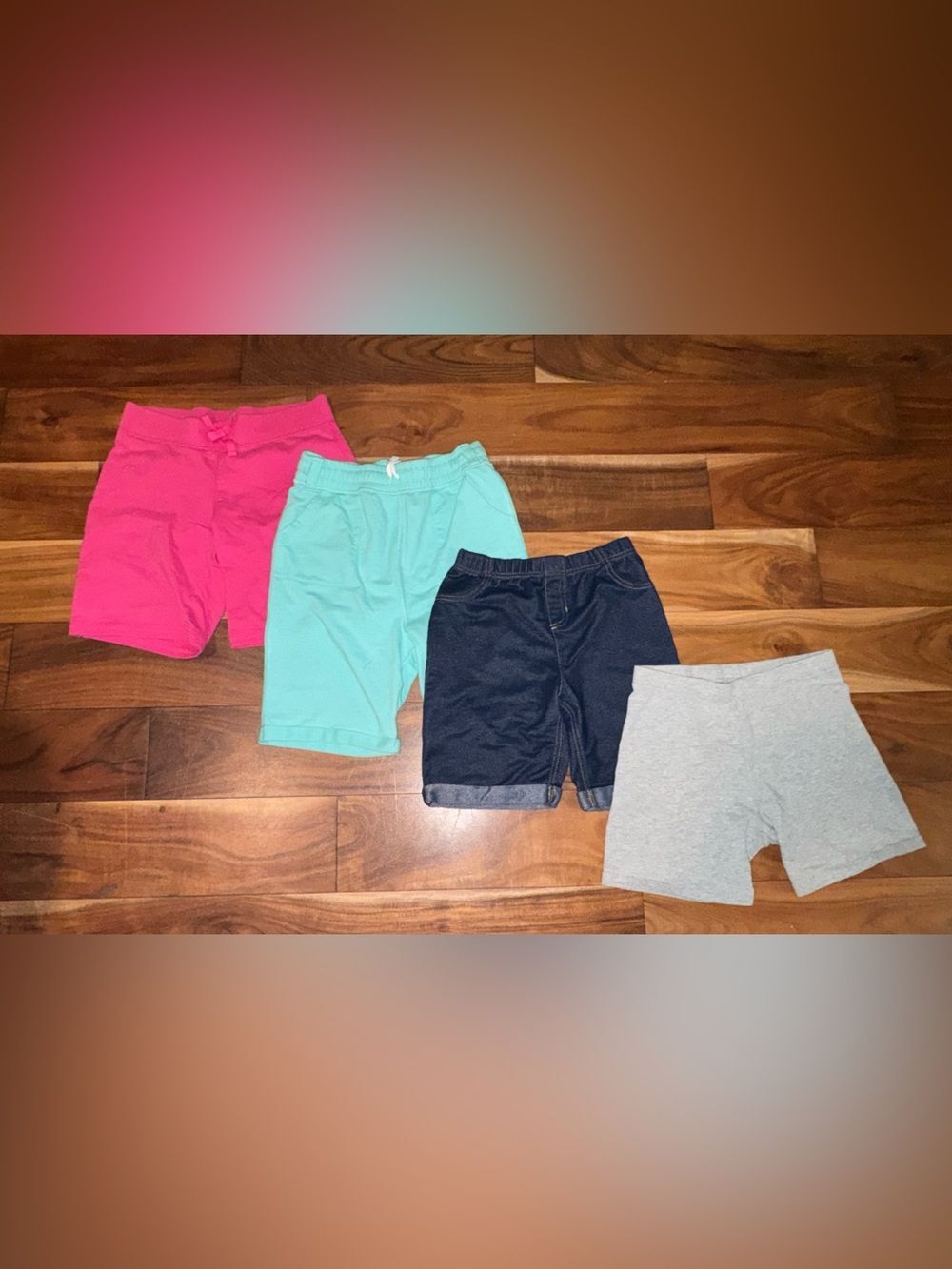 Bundle 4 Pack Lot of Girls Stretch Shorts-multi color pack size 10\12